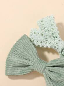 4pcs Cute Style Kids Butterfly Hair Clips, Holiday Party Girls Ponytail Clips, Travel Hair Accessories For Girls - Green - View 5