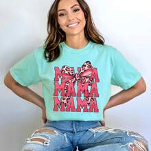 Coquette Mama Leopard  | Garment Dyed Tee