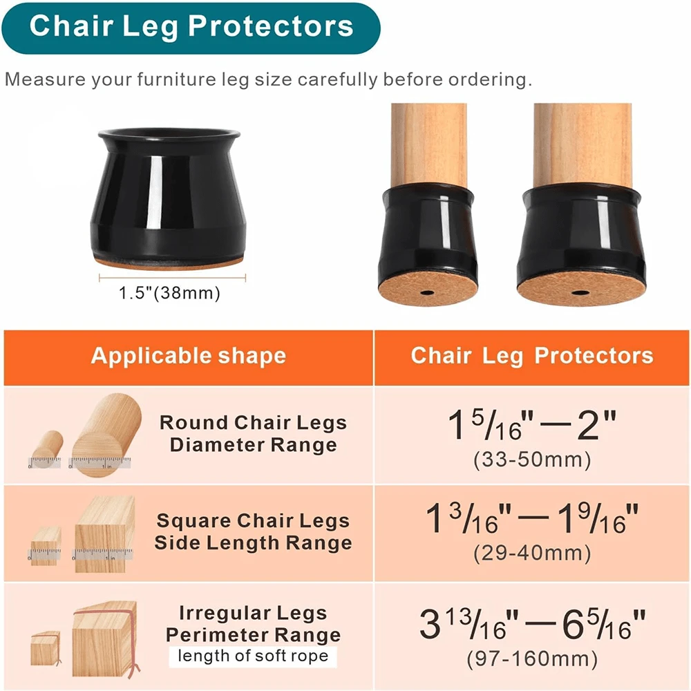 Barhocker Bodenschoner Aus Silikon - 4 Stück Rutschfeste Stuhlfüße Für Hocker | Schutz Für Holzböden Vor Kratzern
