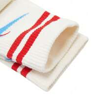 Nike 1 Pair Unisex Crew Socks, Printed "UANKEDPLSCSH" Design, Style DQ9165-134, AF1 Mid-Calf Length - White - View 10