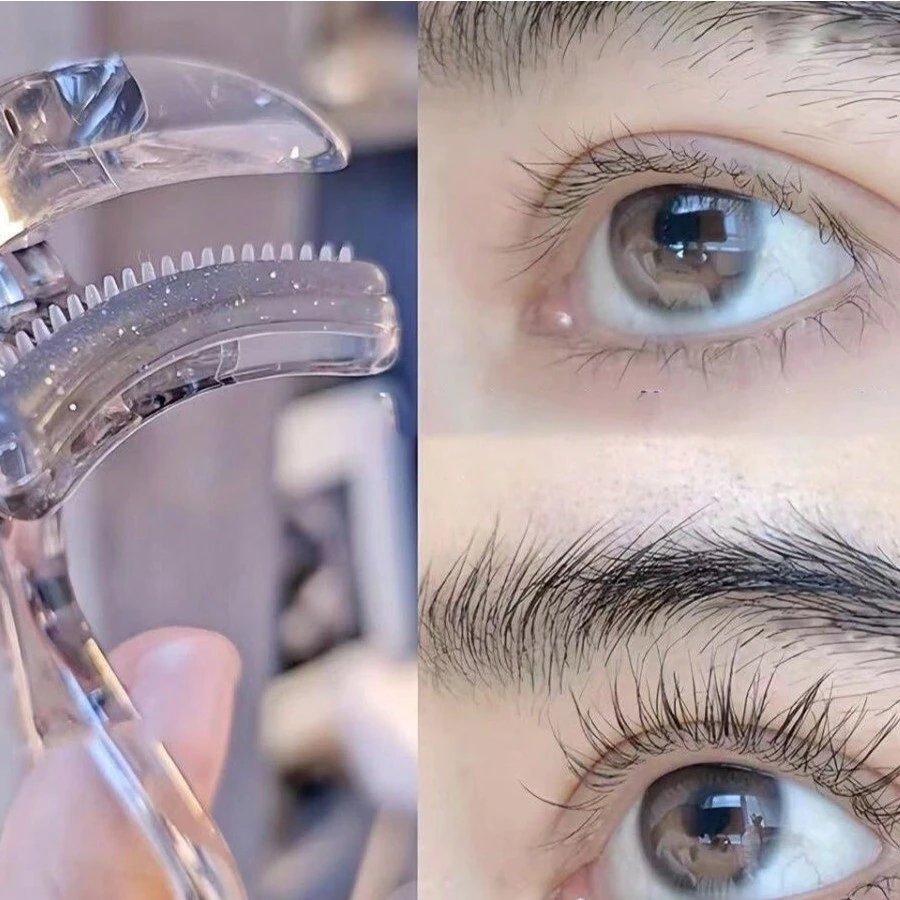 无框梳齿广角睫毛夹，便携式自然卷翘睫毛夹，持久定型，有效改善眼部浮肿，专业化妆师使用（睫毛夹+替换垫），化妆品，价格实惠，房间装饰，梳妆台，旅行，卧室，化妆配件，睫毛夹，价格实惠，圣诞礼物，化妆品，化妆工具，便宜好物，礼物，女士礼物，圣诞礼物