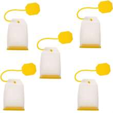 5 Pcs/Pack Silicone Tea Bag Filter Tea Filter Shake Tea Maker Small Tool Home Regular Tea Filter Portable For Easy Travel And Business Use - Multicolor - View 6