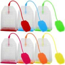 5 Pcs/Pack Silicone Tea Bag Filter Tea Filter Shake Tea Maker Small Tool Home Regular Tea Filter Portable For Easy Travel And Business Use - Multicolor - View 4