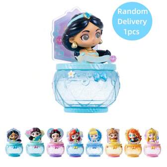 Miniso Disney Princess Fantasy Flower Gift Series Themed Jewelry Box Blind Box Cartoon Cute Gifts Desktop Ornament Figure Toy Gift (Random Delivery,1pc)