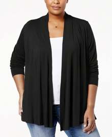 Plus Size Open-Front Cardigan