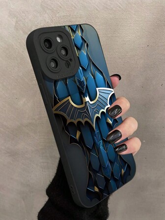 Etui na telefon Apple Full-Cover Bat Pattern, kompatybilne z iPhone 16/15/14/13/12/11 Pro/Pro Max