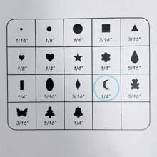 1PC Rubber-Coated Hole Punching Pliers, Hand-Held Punching Machine, Round/Square/Triangle/Heart/Star/Flower/Water Drop/Rectangle/Oval/Rhombus/Moon/Bear/Butterfly/Tree/Bell Hole DIY, Manual Small Metal Puncher, Stationery, Paper Loose-Leaf Handmade, Multiple Patterns, Ideal Gift