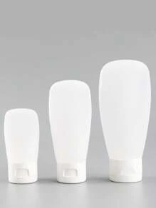 3pcs/1pc Portable Travel Clear Plastic Squeeze Bottles, Cream Lotion Dispenser Bottles, Suitable For Facial Cleanser, Body Wash, Shampoo - Multicolor - View 4