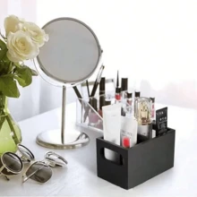 1pc Remote Control Holder, TV Remote Holder, Remote Organizer Caddy For Table, Wooden Remote Box For Nightstand, Bedside Caddy - Multicolor - View 6