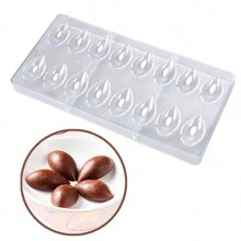 1 件长方形透明塑料巧克力模具，包括心形、圆形、螺旋形、枫叶形、足球形、鸟蛋形、水滴形、菊花形，用于 DIY 巧克力、软糖。还包括心形和五角星形、螺旋形和波浪形、圣诞系列图案设计、糖果/果冻模具、糖果制作工具