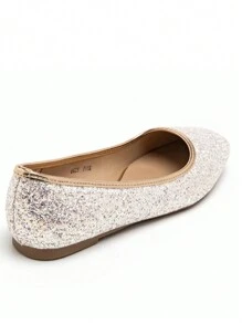 Women's Glittery Ballerina Shoes For Daily Wear - Pink - View 4