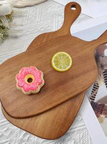 1pc Rosewood Creative Baseball Bat Shaped Cutting Board, Bread Board, Pizza Board, Sushi Board, Fruit Chopping Board, Asymmetric Double-Sided Chopping Board, Fruit Tray, Snack Tray, Tableware Tray, Dining Table Decor Tray, Halloween Christmas Decor Plate, Halloween Gift - Multiple Specifications - View 5