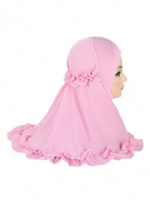 1pc Bandana Headscarf With Ruffle Hem, Style - Multicolor - View 11