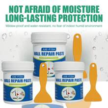 Wall Repair Patch Paste, 100g Per Piece Including A Scraper. Two Styles Are Randomly Dispatched To Fix Cracks, Moisture, And Mildew On Wall Surface