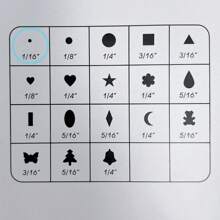 1PC Rubber-Coated Hole Punching Pliers, Hand-Held Punching Machine, Round/Square/Triangle/Heart/Star/Flower/Water Drop/Rectangle/Oval/Rhombus/Moon/Bear/Butterfly/Tree/Bell Hole DIY, Manual Small Metal Puncher, Stationery, Paper Loose-Leaf Handmade, Multiple Patterns, Ideal Gift