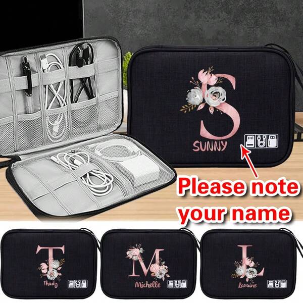 1 Stück personalisierter Uhrenorganizer mit Namen, vielseitig einsetzbarer tragbarer Reise-Aufbewahrungskoffer für Apple Watch, Armband-Aufbewahrungstasche, Armband-Halterungskoffer, Armband-Tasche, ideal als Geschenk