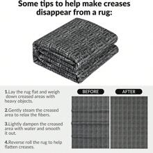 Area Rug Modern Solid Washable Rug Contemporary Braided Print Living Room Rug Soft Non Slip Farmhouse Rug Indoor Low Pile Non-Shedding Woven Textured Throw Rugs For Bedroom Office - Black-5*7FT - View 7