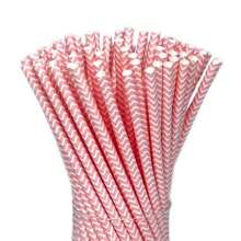 25pcs Disposable Wavy Patterned Paper Straws, Suitable For Slushies, Bubble Tea, Juice And Iced Coffee, 6 X 197mm, Perfect For Parties, Birthdays, Weddings, Christmas - Essential Kitchen & Dining Supplies