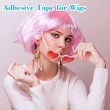 5/10 Sheets Double-Sided Wig Tape With Hole, Waterproof Toupee Tape For Lace Wigs, Breathability Lace Glue Adhesive Tape For Hair Pieces Hair Extension