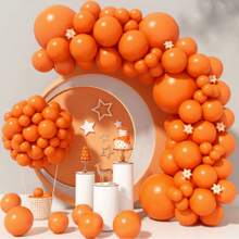 110pcs/Set Solid Color Party Balloons, Including Red, Pink, Blue, Purple, Orange, Black, Yellow, Green, Silver, Suitable For Birthday Party Decoration, Event Decor, Engagement Wedding Decoration, Photo Shoot Props - Multicolor - View 7