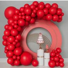 110pcs/Set Solid Color Party Balloons, Including Red, Pink, Blue, Purple, Orange, Black, Yellow, Green, Silver, Suitable For Birthday Party Decoration, Event Decor, Engagement Wedding Decoration, Photo Shoot Props - Multicolor - View 2