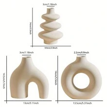 1pc Ceramic Matte Vase For Home Decor, Modern And Minimalist Decorative Vase Set For Pampas Grass, Boho Vase For Farmhouse Living Room Dining Room Tabletop Bookshelf Centerpiece Table Decor Room Decor Flower Vase Glass Vase