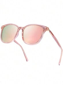 SIPHEW Lunettes de soleil polarisées pour femmes avec verres miroirs et protection UV400 - Grandes lunettes et élégantes - Multicolore - Voir 13