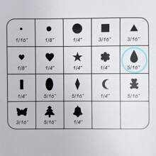 1PC Rubber-Coated Hole Punching Pliers, Hand-Held Punching Machine, Round/Square/Triangle/Heart/Star/Flower/Water Drop/Rectangle/Oval/Rhombus/Moon/Bear/Butterfly/Tree/Bell Hole DIY, Manual Small Metal Puncher, Stationery, Paper Loose-Leaf Handmade, Multiple Patterns, Ideal Gift