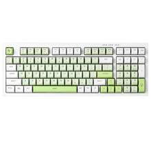 Teclado de juego YUNZII D98 Verde Blanco, teclado silencioso con retroiluminación RGB para oficina, teclado numérico completo, resistente a derrames, anti-ghosting, teclado con cable USB de membrana de 98 teclas para PC gaming y oficina - verde blanco - Ver 14