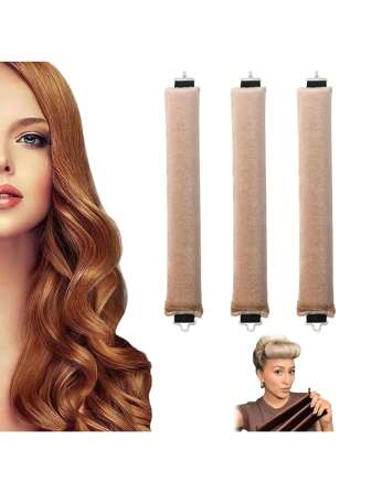 Set de 3 rizadores de cabello sin calor, aptos para todo tipo de cabello, se pueden usar mientras duerme, kit de herramientas para el cabello, accesorio de belleza para el hogar, regalo para mujeres