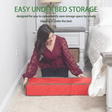 1 pieza Organizador portátil a prueba de desgarros para envolver regalos, bolsa de almacenamiento de papel de regalo navideño con bolsillos interiores, accesorios navideños, para el Día de la Madre, regalos de dama de honor, regalos de graduación, regalos de cumpleaños, regalos de boda