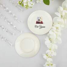 Regalo de compromiso, plato para anillos de boda, plato para anillos personalizado, regalo para la pareja, regalo para ella, regalo para la novia, bandeja para anillos - Blanco - Ver 5