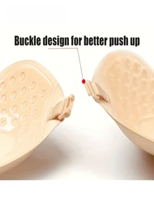 2 paia di Reggiseni adesivi invisibili senza spalline, aderenti, push-up, riutilizzabili, con copertura per i capezzoli, adatti per abiti da donna