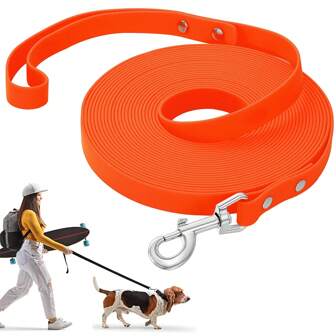 Correa de perro duradera y resistente al agua, fácil de limpiar, de 1.5 cm de ancho y 1.8 m, 3 m, 5 m, 10 m o 15 m de largo, ideal para uso en exteriores