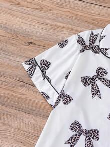 Conjunto de pijama de 2 piezas para mujer, con camisa de manga corta con botones de solapa y pantalones cortos holgados con elástico, informal para exterior y para el hogar, adecuado para todas las estaciones