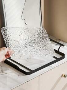 1 pieza Bandeja acrílica para cocina, comedor, almacenamiento de la sala de estar, adecuada para juego de té, cristalería, caramelos, galletas, pan, boda, fiesta, regalo, cumpleaños