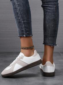 Zapatillas casuales versátiles para mujer, zapatillas de entrenamiento ligeras de corte bajo para primavera y otoño, zapatillas de tenis unisex, suela de goma vulcanizada de corte bajo blanco, zapatillas planas de caminar para mujer, calzado para ir al trabajo, regalo de Navidad y Año Nuevo