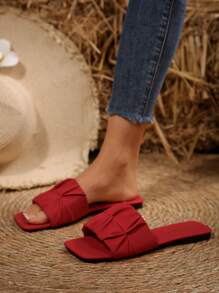 女士夏季人字拖，防滑软底休闲拖鞋，户外沙滩凉鞋，方头平底凉鞋