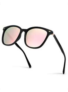 SIPHEW Lunettes de soleil polarisées pour femmes avec verres miroirs et protection UV400 - Grandes lunettes et élégantes - Multicolore - Voir 10