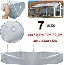 Refugio para Patio, Cubierta de Repuesto Impermeable para toldo para Patio, Cubierta de Techo para toldo de Patio, Cubierta de Repuesto Oxford Resistente para Muebles de Patio (Gris, Tamaño: 2,5 m)