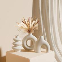 1pc Ceramic Matte Vase For Home Decor, Modern And Minimalist Decorative Vase Set For Pampas Grass, Boho Vase For Farmhouse Living Room Dining Room Tabletop Bookshelf Centerpiece Table Decor Room Decor Flower Vase Glass Vase