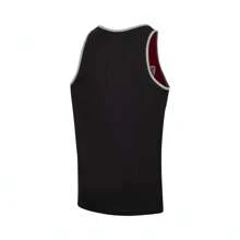 Mitchell & Ness Herren einfarbiges Tank Top mit Rundhalsausschnitt ohne Ärmel und Tiermuster-Einsätzen