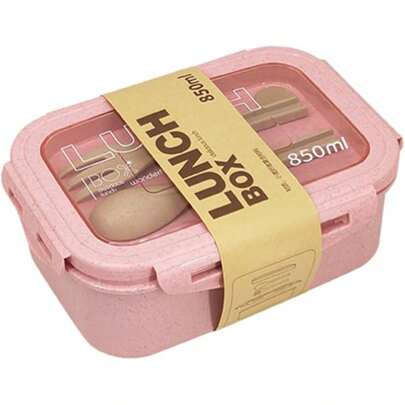 Lonchera para adultos, contenedores Bento con almacenamiento de vajilla, caja Bento de estilo japonés con 2 compartimentos, lonchera a prueba de fugas para cenar, trabajo, picnic,