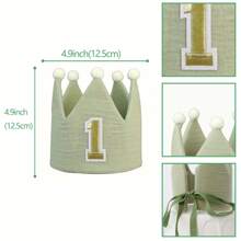 1 Peça Coroa de Aniversário com Estampa de Número, Feita à Mão em Estilo Boho, Para Decoração de Festa de Aniversário, Acessórios de Fotografia, Acessório de Cabelo para Festa