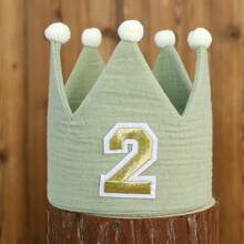 1 Peça Coroa de Aniversário com Estampa de Número, Feita à Mão em Estilo Boho, Para Decoração de Festa de Aniversário, Acessórios de Fotografia, Acessório de Cabelo para Festa