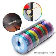 硅胶主线收纳盒，多功能便携式卡槽线整理盒，硅胶主线轴渔具盒，彩虹主线轴钓鱼配件 - 彩色 - 查看 3