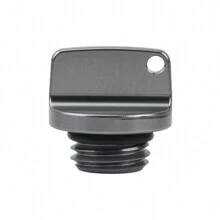 PowerMotor Tapón llenador de aceite de motor universal para motocicleta, tapa de tornillo gris con junta tórica, tapa de válvula del depósito de aceite, tapa del tanque de transmisión