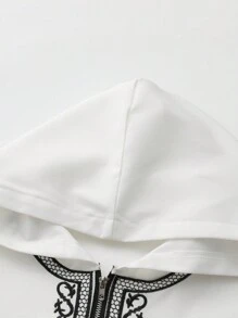 New Loose Hooded Robe For Men, Luxury Men's Embroidered Long Sleeve Muslim Clothing Robe, Middle Eastern Traditional Men's Robe - White - View 8