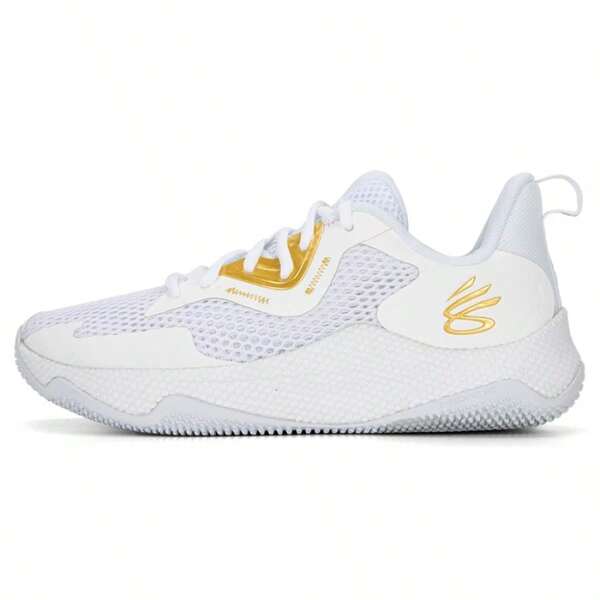 Under Armour Unisex Basketballschuhe Curry HOVR Splash 3 Low-Top Sportschuhe, empfohlen 0,5 oder 1 Größe größer zu bestellen (3026275-101)