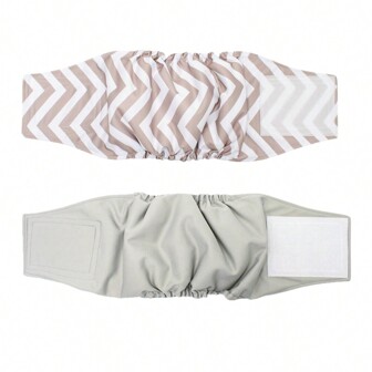 2 件装公狗腹带网状衬里小型犬腹带防漏可洗可重复使用小狗尿布 S、M、L、XL